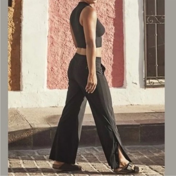 Athleta Gramercy wide leg Trouser Pants black 0 - Picture 2 of 16